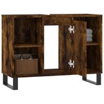vidaXL Armoire salle de bain chêne fumé 80x33x60cm bois d'ingénierie