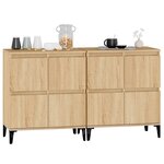 vidaXL Buffets 2 Pièces chêne sonoma 60x35x70 cm bois d'ingénierie