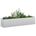 vidaXL Jardinière 200x40x40 cm acier galvanisé