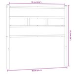 vidaXL Tête de lit chêne fumé 90 cm fer et bois d'ingénierie