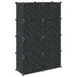 vidaXL Cubes de rangement 8 Pièces avec portes noir PP