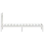 vidaXL Cadre de lit sans matelas blanc bois massif 100x200 cm