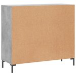 vidaXL Buffet gris béton 90x34x80 cm bois d'ingénierie
