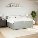 vidaXL Sommier à lattes de lit et matelas Gris clair 200x200cm Velours
