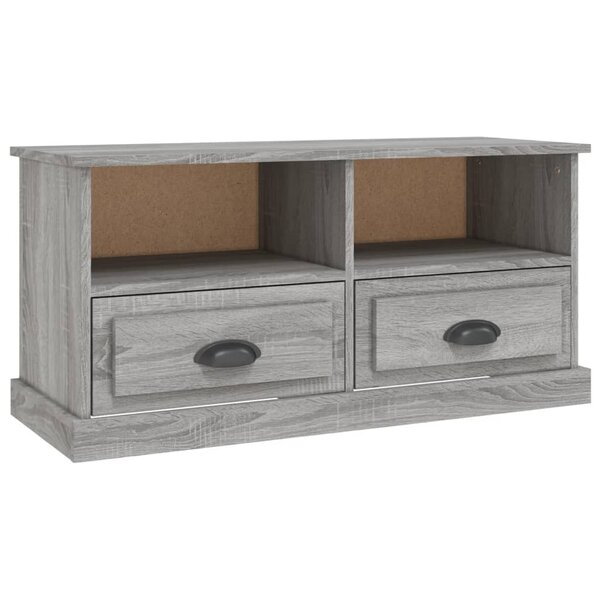 vidaXL Meuble TV sonoma gris 93x35 5x45 cm bois d'ingénierie