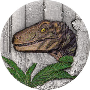 Monnaie VELOCIRAPTOR Jurassic Life 1 Oz Argent 10$ Liberia 2026