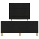 vidaXL Cadre de lit avec tête de lit Noir 140 x 190 cm tissu