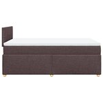 vidaXL Sommier à lattes de lit et matelas marron foncé 120x190cm tissu
