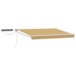 vidaXL Auvent rétractable électrique Jaune  Gris et Blanc 3 x 2 5 m