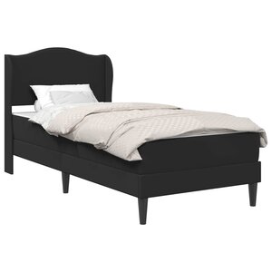 vidaXL Cadre de lit avec tête de lit Noir 100 x 200 cm Simili cuir