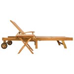 vidaXL Transat avec Table 2 Pièces Marron 40 x 40 x 40 cm