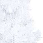 Vidaxl arbre de noël artificiel avec led et boules blanc 120 cm pvc