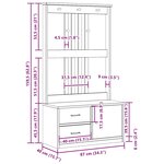 vidaXL Portemanteau SANDNES 87x40x159 5 cm bois massif pin
