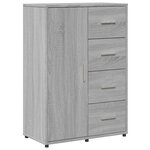 vidaXL Buffets 2 Pièces sonoma gris 60x31x84 cm bois d'ingénierie