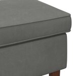 vidaXL Pouf Gris foncé 55 x 35 x 41 cm Velours