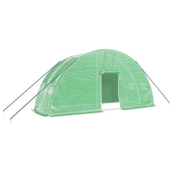 vidaXL Serre avec cadre en acier vert 12 m² 6x2x2 85 m