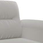 vidaXL Ensemble de canapés 3 Pièces coussins Gris clair Tissu microfibre
