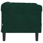vidaXL Fauteuil vert foncé velours