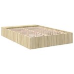 vidaXL Cadre de lit chêne sonoma 140x190 cm bois d'ingénierie