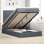 vidaXL Cadre de lit ottoman et matelas gris foncé 120x200 cm velours