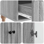 vidaXL Buffet Sonoma gris 66 x 34 5 x 95 cm Bois d'ingénierie