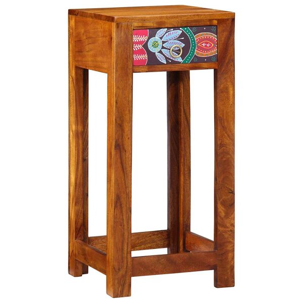 vidaXL Guéridon téléphone Marron 35 x 35 x 75 cm Bois d'acacia massif