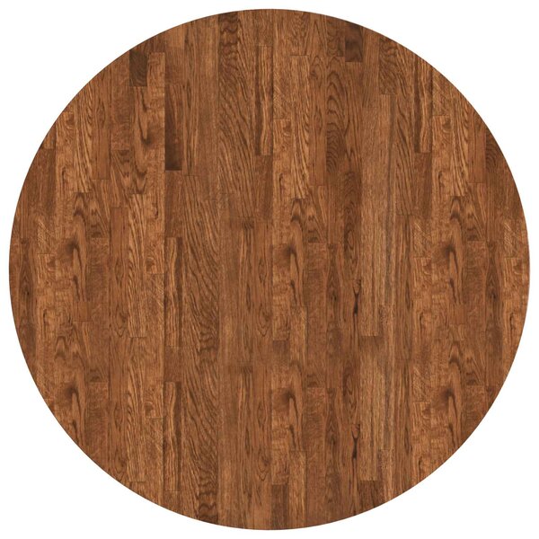 vidaXL Plateau de table Ø 90 x 4 cm Rond Bois de chêne massif