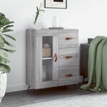 vidaXL Buffet sonoma gris 69 5x34x90 cm bois d'ingénierie
