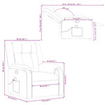 vidaXL Fauteuil de massage inclinable Rouge bordeaux Tissu