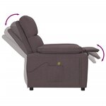 vidaXL Fauteuil de massage Marron foncé Tissu