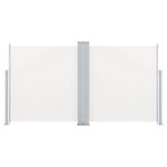 vidaXL Auvent latéral rétractable Crème 117x600 cm
