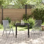 vidaXL Ensemble de salle à manger de jardin 3 pièces acier anthracite