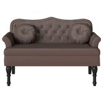 vidaXL Banc Chesterfield Marron 120 5 x 65 x 75 cm Simili cuir