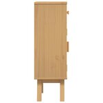 vidaXL Cabinet de salle de bain avec étagère Marron 35 x 30 x 90 cm