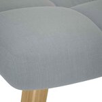 vidaXL Chaise de relaxation avec repose-pied Gris clair Tissu