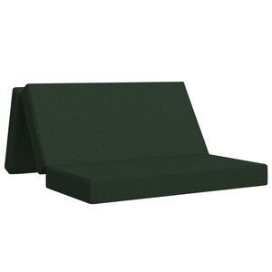 vidaXL Canapé-lit pliable 140 x 67 x 45 cm Vert foncé