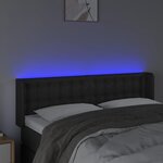 vidaXL Tête de lit à LED Noir 147x16x78/88 cm Similicuir