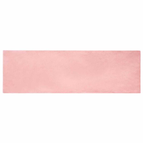 vidaXL Tapis en Fourrure Synthétique de Lapin Rose 80 x 250 cm