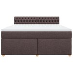 vidaXL Sommier à lattes de lit avec matelas Marron foncé 180x200 cm