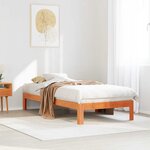 vidaXL Cadre de lit sans matelas cire marron 80x200 cm bois pin massif