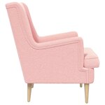 vidaXL Fauteuil Rose Bouclé