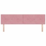vidaXL Tête de lit avec des lumières à LED Réglable Rose 90 cm Velours