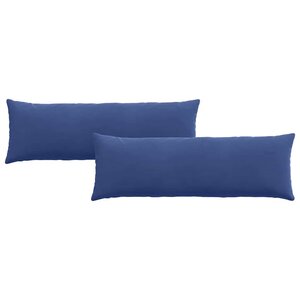 vidaXL Coussins de canapé 2 Pièces Bleu police 120 x 40 cm