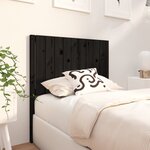 vidaXL Tête de lit Noir 95 5x4x100 cm Bois massif de pin