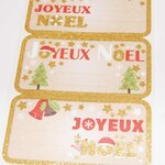12 étiquettes adhésives de Noël - Joyeux Noël
