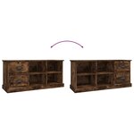 vidaXL Meuble TV chêne fumé 102x35 5x47 5 cm bois d'ingénierie