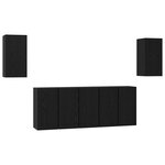 vidaXL Ensemble meuble TV 7 Pièces Chêne noir 30.5 x 30 x 60 cm