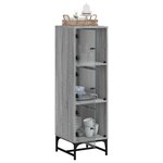 vidaXL Buffet avec portes en verre sonoma gris 35x37x120 cm