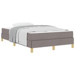vidaXL Lit à ressorts avec matelas Taupe 120 x 190 cm tissu