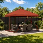 vidaXL Abri de jardin avec parois 3 x 3 m Terre cuite